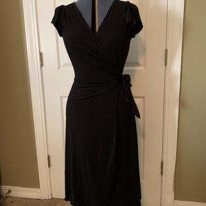 Max Studio, Black Wrap Dress, Size M